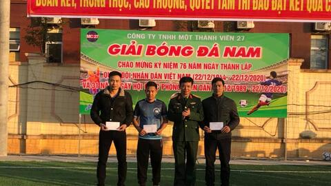 Giải bóng đá chào mừng kỷ niệm 76 năm Ngày thành lập Quân đội nhân dân Việt Nam (22/12/1944 - 22/12/2020) và 31 năm ngày hội Quốc phòng toàn dân (22/12/1989 - 22/12/2020)
