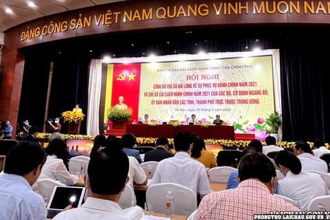 Lai Châu: Chỉ số cải cách hành chính (PAR INDEX) năm 2021 tăng 7 bậc so với năm 2020