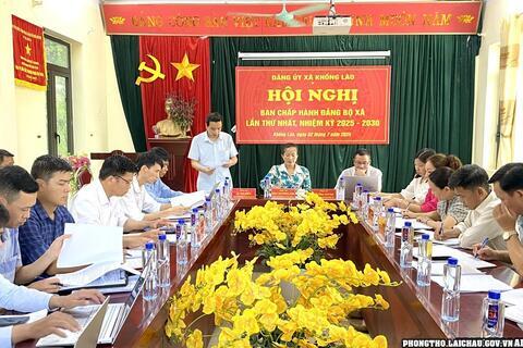 Hội nghị BCH Đảng bộ xã Khổng Lào lần thứ Nhất, nhiệm kỳ 2025-2030
