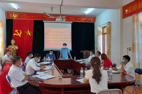 Hội nghị tiếp xúc cử tri, vận động bầu cử đối với những ứng cử đại biểu HĐND cấp huyện, nhiệm kỳ 2021 – 2026