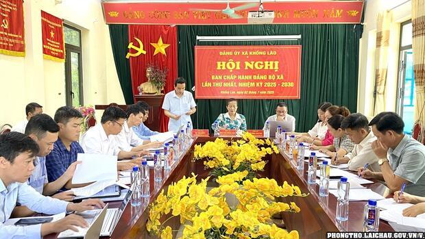 Hội nghị BCH Đảng bộ xã Khổng Lào lần thứ Nhất, nhiệm kỳ 2025-2030