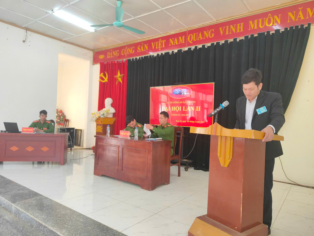 Đại hội Chi bộ Công an xã Bum Tở, lần thứ II, nhiệm kỳ 2025 - 2027